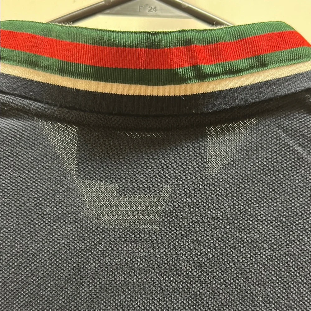 Gucci Blue Polo Shirt with Classic Collar and Short Sleeves